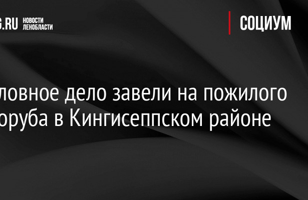 Уголовное дело завели на пожилого лесоруба в Кингисеппском районе. «Минобороны»