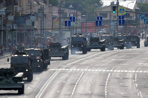 Первая репетиция парада Победы началась в Москве. «Минобороны»